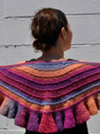 Ruffled Shawl in Danube