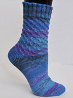 Two-Up Twist Socks in Panda Cotton