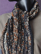 Lengthwise Scarf in Aria and Cotton Twirl