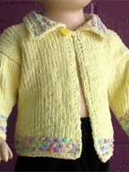 Baby Cardigan in Cotton Chenille