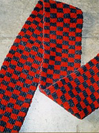 Checkered Scarf in Cotton Chenille