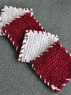 Knitted Coasters in Cotton Chenille