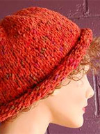 Roll Brim Hat in Cotton Chenille & Waikiki