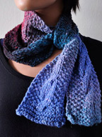 Big Cable Scarf in Danube Bulky