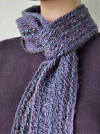 Long Textured Scarf in Mochi Plus