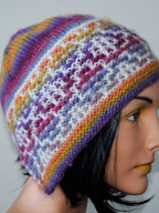 Mosaic Tile Hat in Mochi Plus & Allegro DK