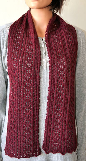 Allegro Lace Bourdeaux Lace Scarf