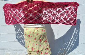 Cotton Twirl Spider Lattice Stole