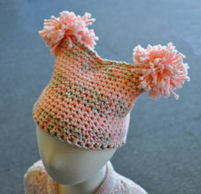 Cotton Twirl Pom-Pom Baby Hat