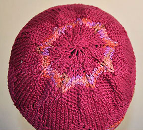 Cotton Twirl Geometric Hat (top)