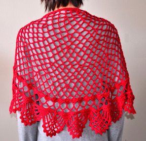 Panda Pearl shawl (back)