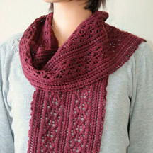 Bordeaux Scarf in Allegro Lace